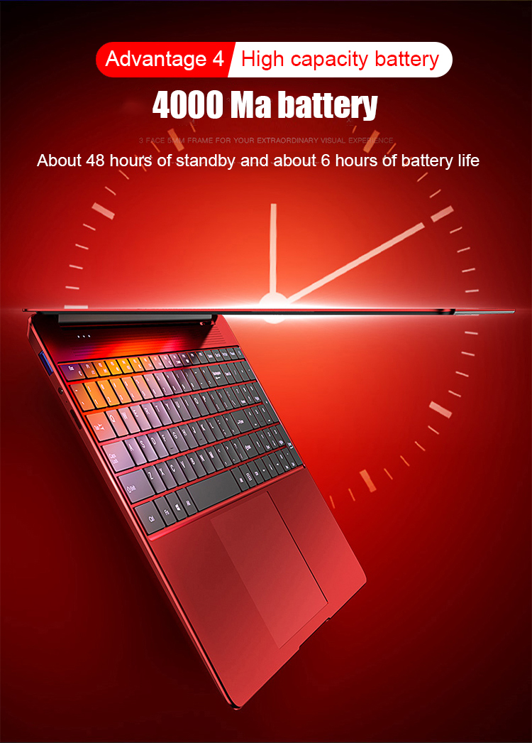 15.6inch Ultra Thin Laptop Computer 16G RAM 512GB SSD 1920x1080 Resolution