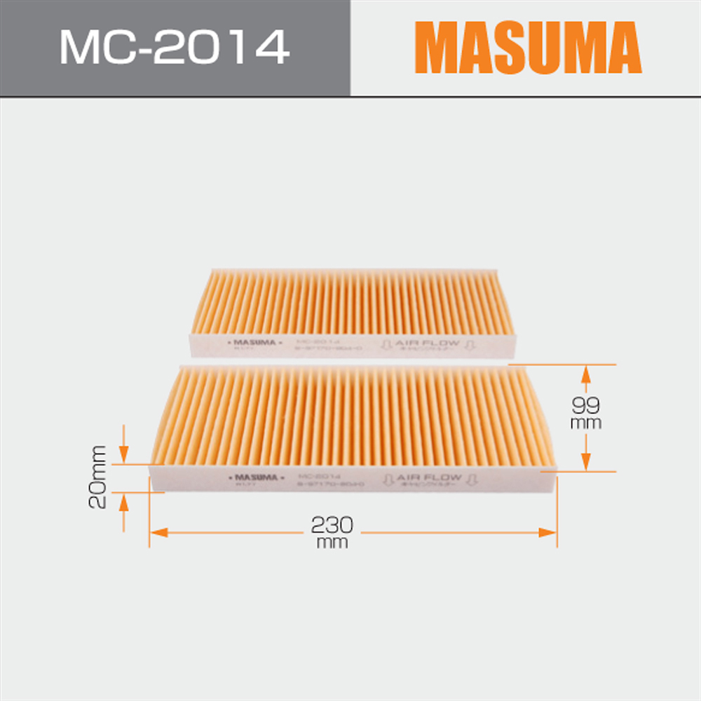 MC-2014 MASUMA Auto Cabin Filter for ISUZU BIGHORN Replacement 8-97170-804-0 ADZ92501