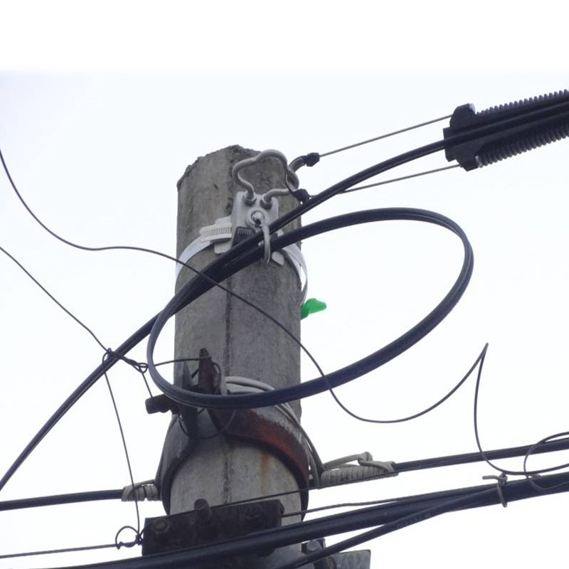 Optical Fiber Drop Cable FTTH Suspension Hook Steel Galvanized Coating Plum Blossom