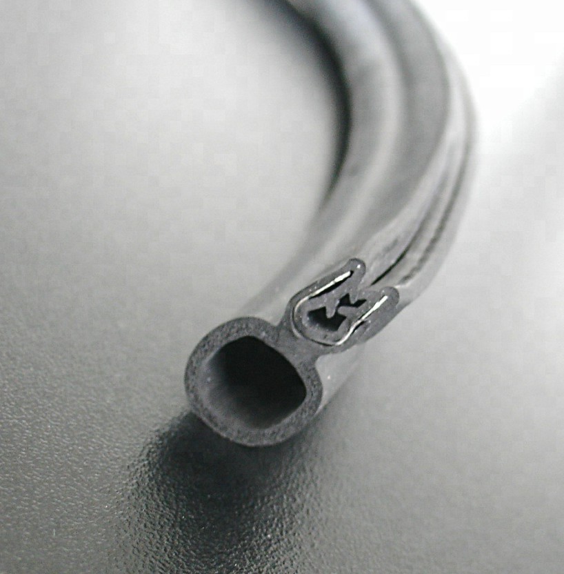 Custom Size Black Color Metallic EPDM Car Door Rubber Seals Strip for Industrial Needs