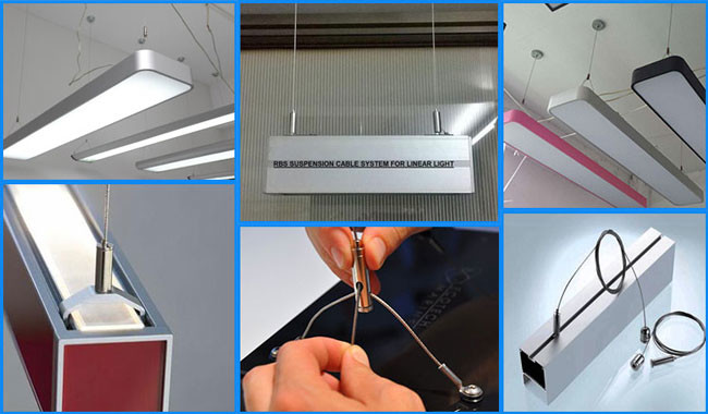 SGS Easy To Install Light Suspension Kit For Led Ceiling Lights Fixtures