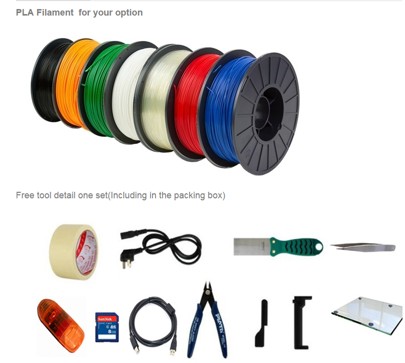 Flexible PLA 3D Printer Plastic Filament 1.75mm / 3mm SGS Certificate