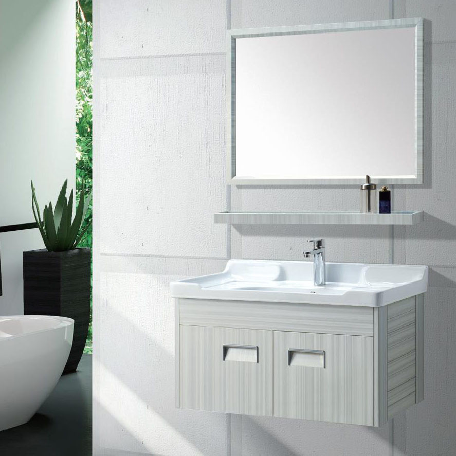 Modern Alunimun Bathroom Vanity/ all aluminum bathroom cabinet/Mirror Cabinet /DB-8154A 800X450mm