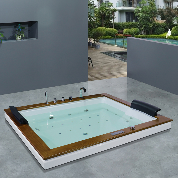 5' Side Skirt Massage Bathtub Waterfall Jacuzzi Tub For Bathroom 2 Person