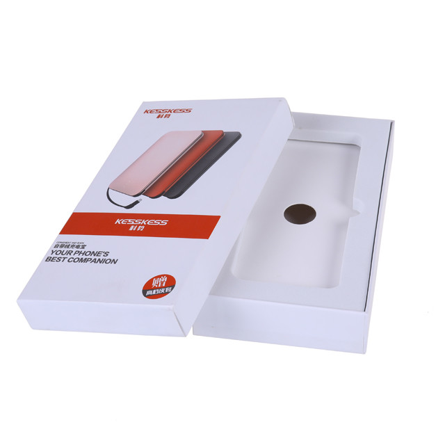 Customize Electronic Packaging Box Cardboard Paper Power Bank Box With Foam Insert
