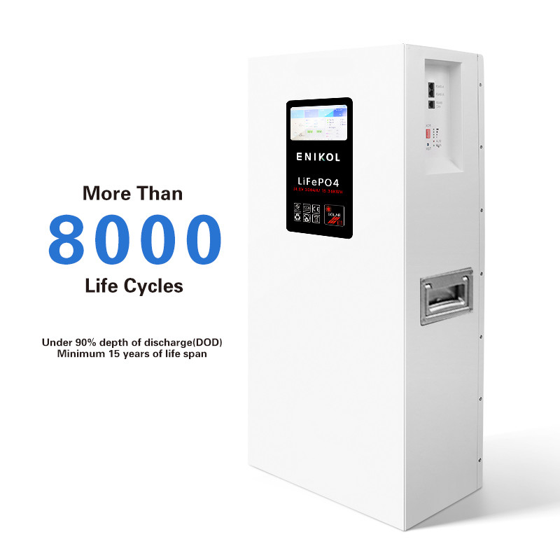 Rechargeable Li Ion Battery 51.2V Wall Mounted LiFePO4 Battery With Touchable Screen