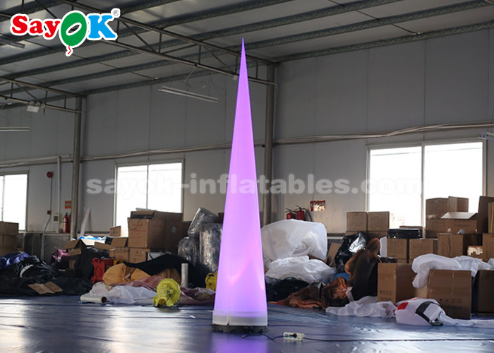 Portable Inflatable Lighting Decoration Column Lighting Cone White Fabric