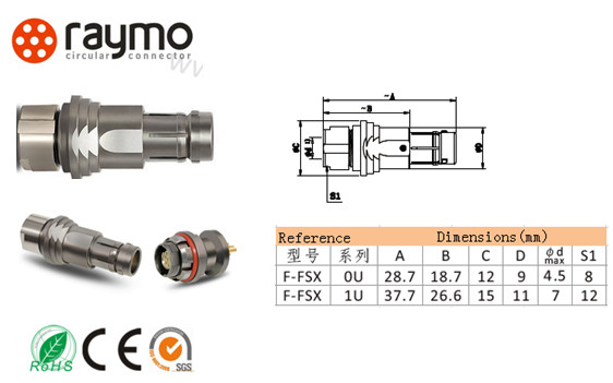 Waterproof Mil Spec Wire Connectors UP01 UR01 Excellent Data Transmission Anti Vibration