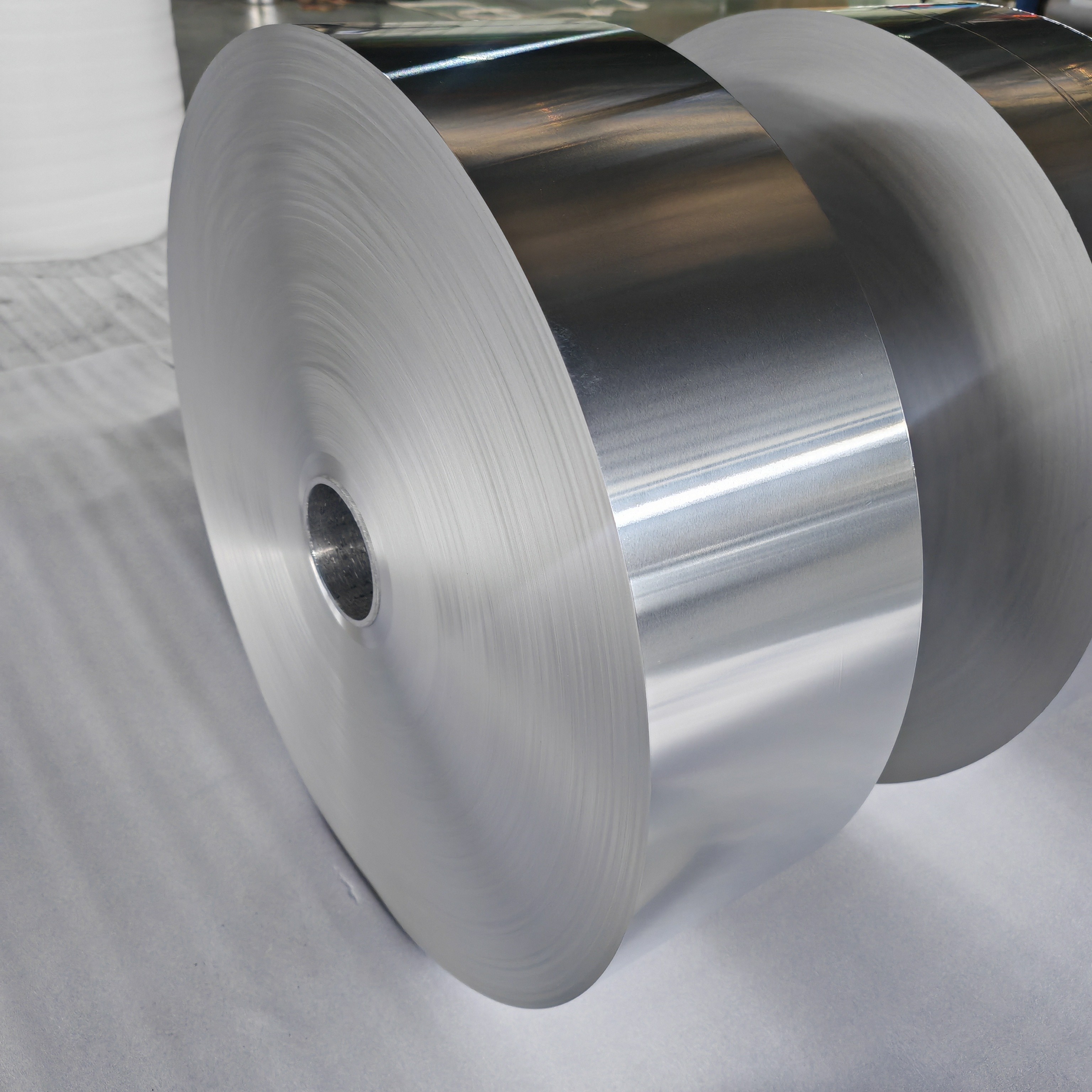8011 O 55mic 70mic Thickness Aluminum Strip Foil For Flexible Duct