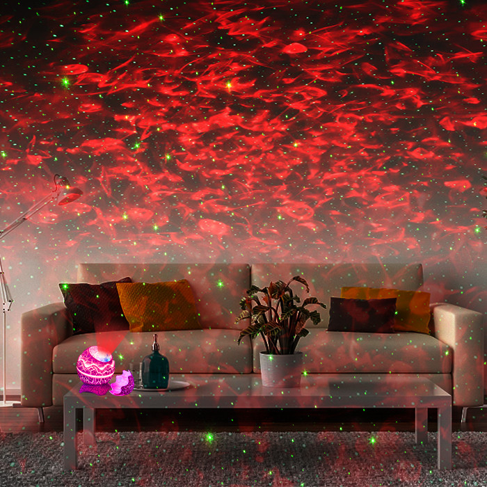 RGB LED Dinosaur Egg Star Projector Remote Control Practical