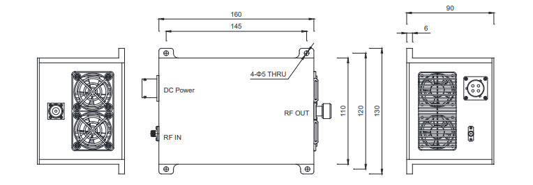 5 - 6 GHz Narrow Band LNA Past 46 dBm LNA Low Noise Amplifiers