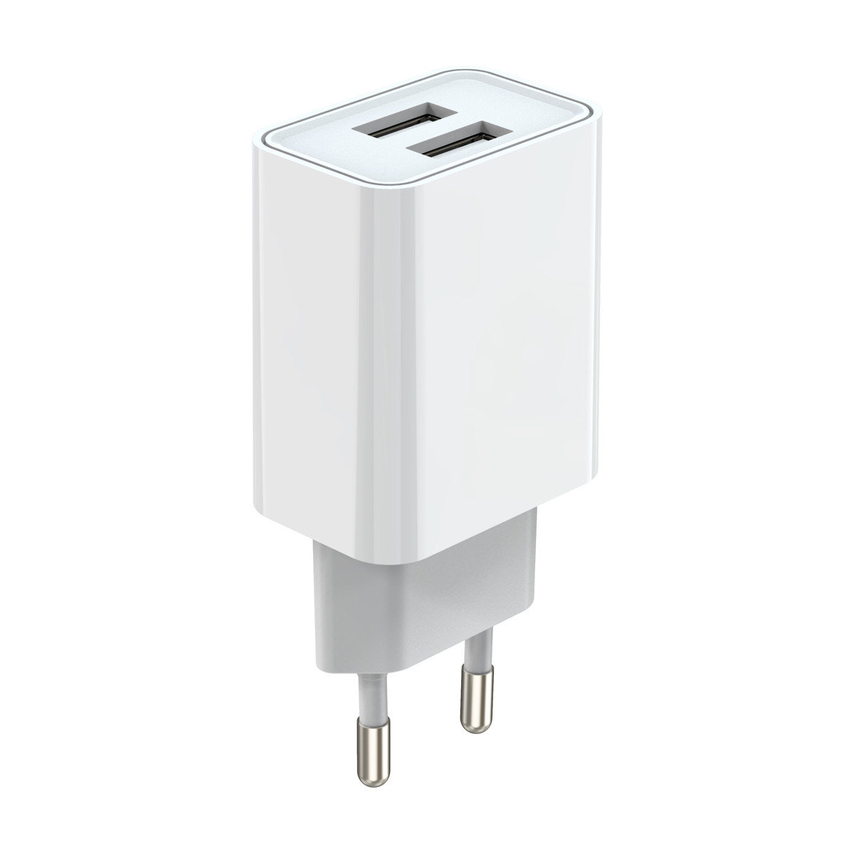 5V 2.4A Dual USB Portable Charger , Travel Cell Phone Charger EU Plug