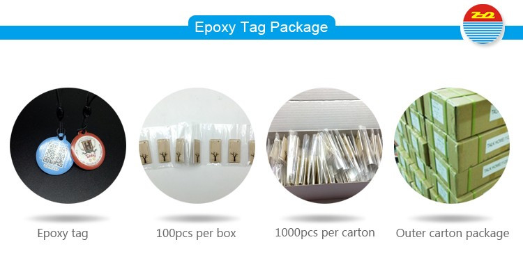 Eco Friendly QR Code Printing Customized Size NFC RFID Epoxy Tag