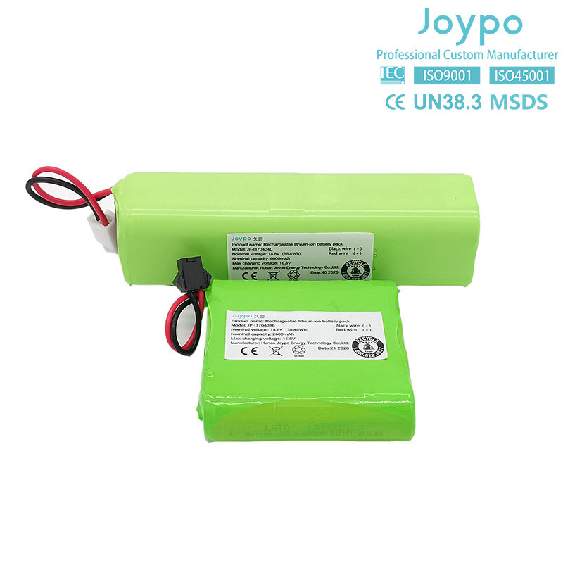 Customized Rechargeable ICR 18650 Li Ion Battery Pack 14.4V 2600mAh 4S1P