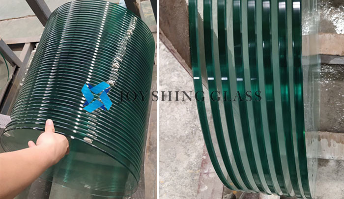 Round Green Toughened Glass
