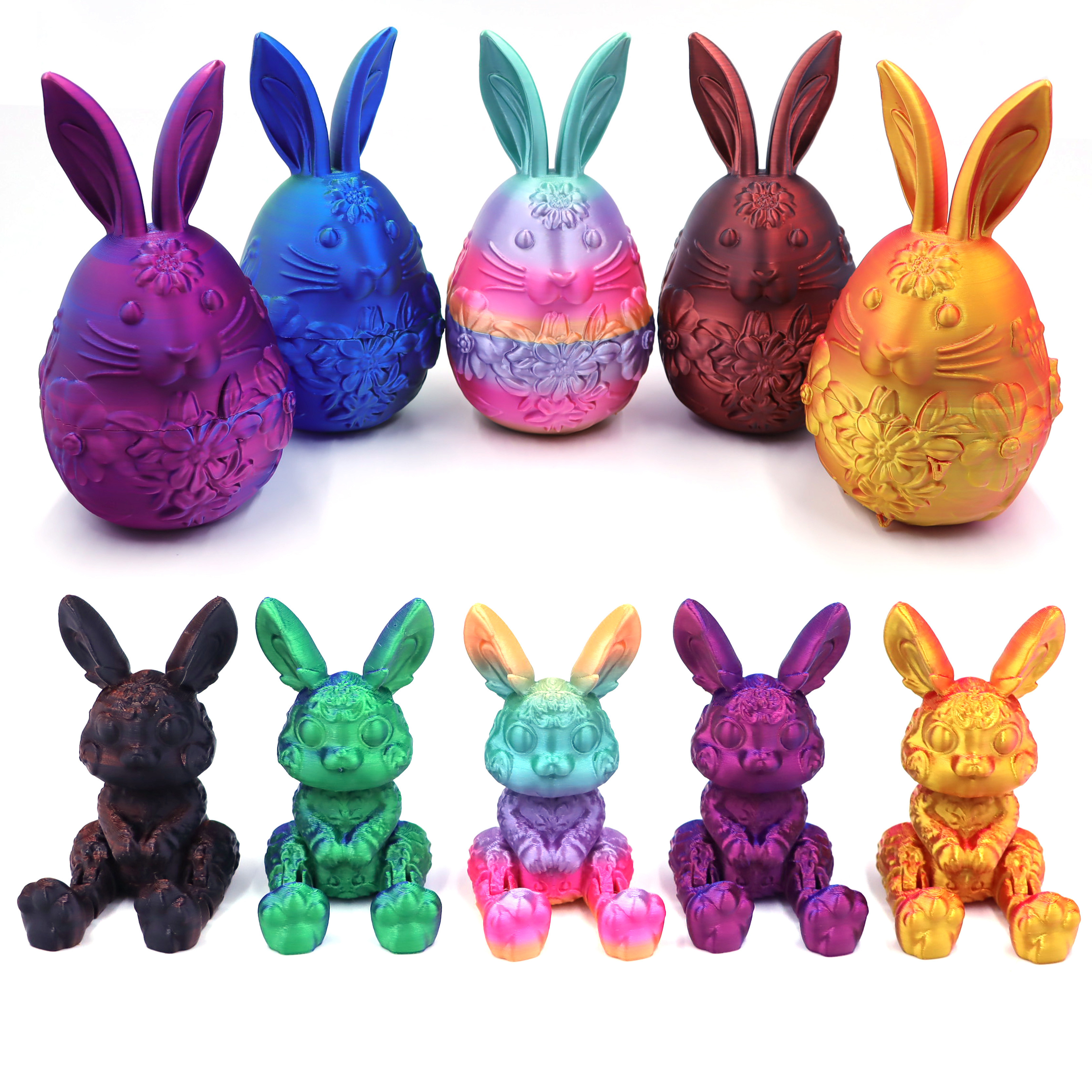 3D Printing Easter Cute Rabbit Egg Gift Box Set Decoration Gift 3D Printing Service
