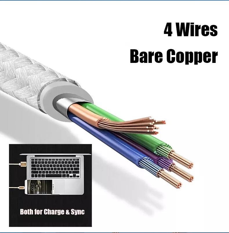 3m 10ft Micro USB V8 Cable , Flexible Mobile Phone Charging Cable