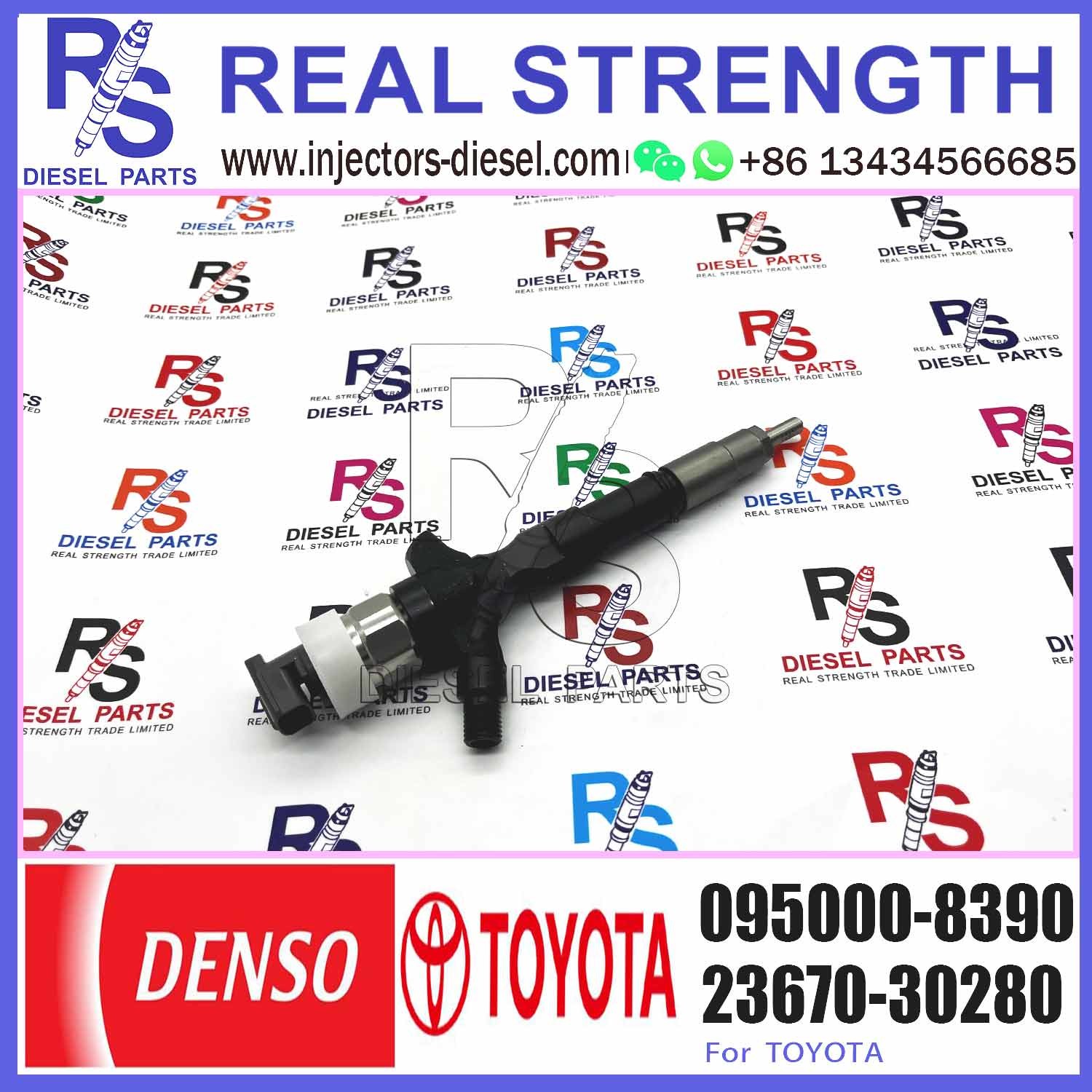Construction Machinery Diesel Fuel Injector Nozzle 23670-30280 Common Rail Injector 095000-8390