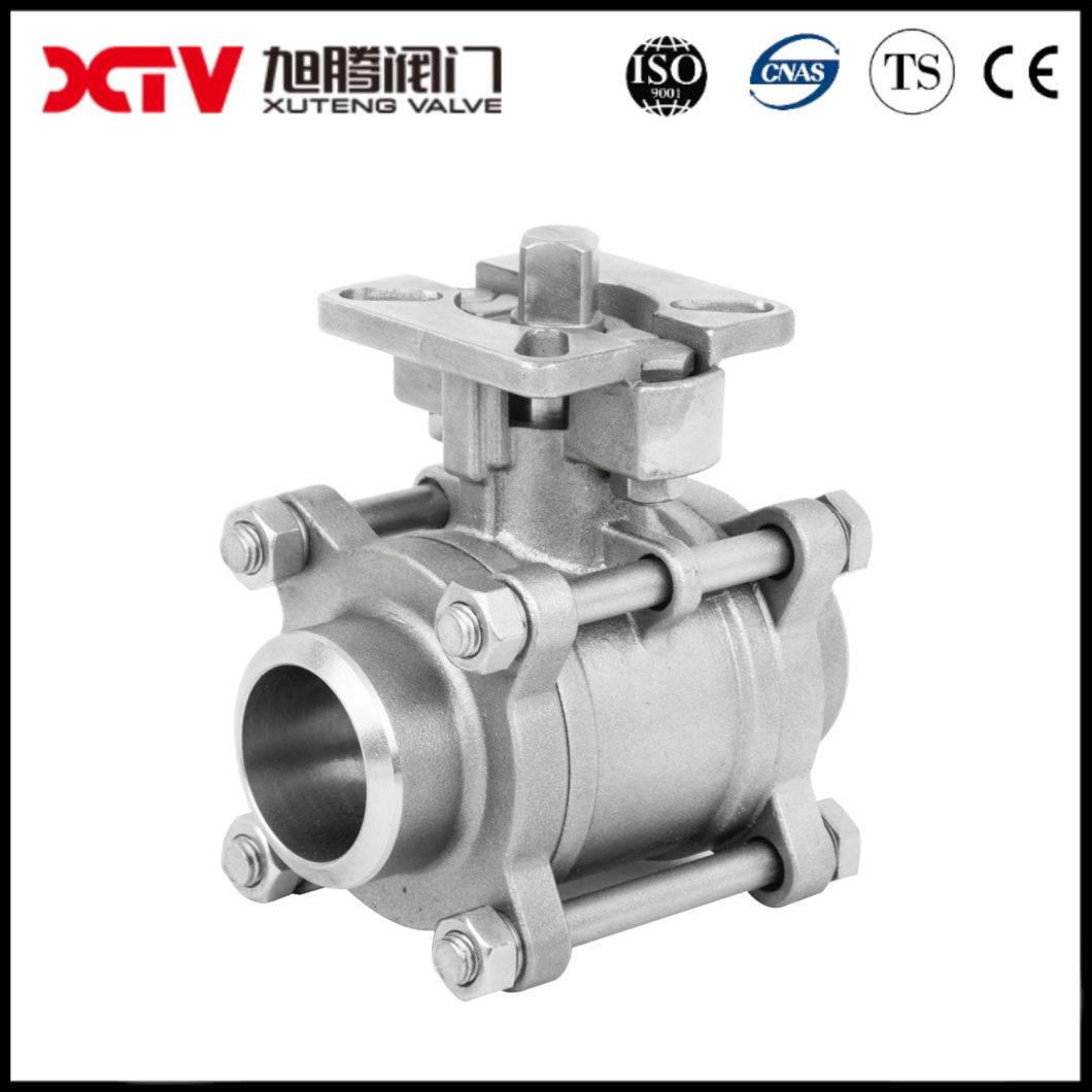 Xtv Butt Weld End with Symbol Pad CF8/CF3m 3PC Floating Ball Valve