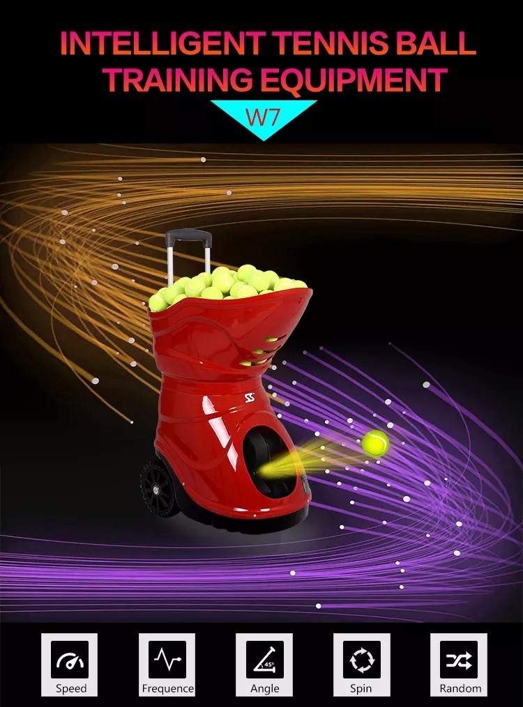12VDC 120W 20KM/H Tennis Ball Machine For Training Multiple Mode