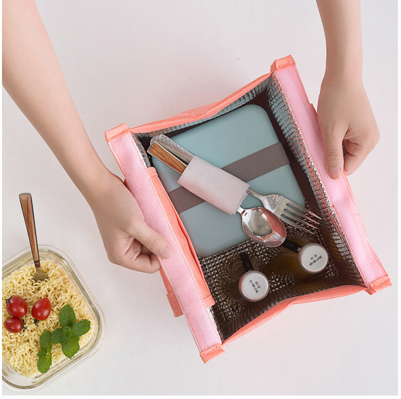 Factory Polyester Office Reusable Bento Lunch Box Tote Handbag