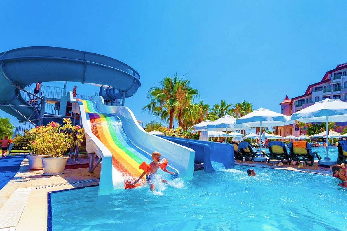 ODM Home above Swimming Pool Fiberglass Water Slide for Kids Water Game Play
