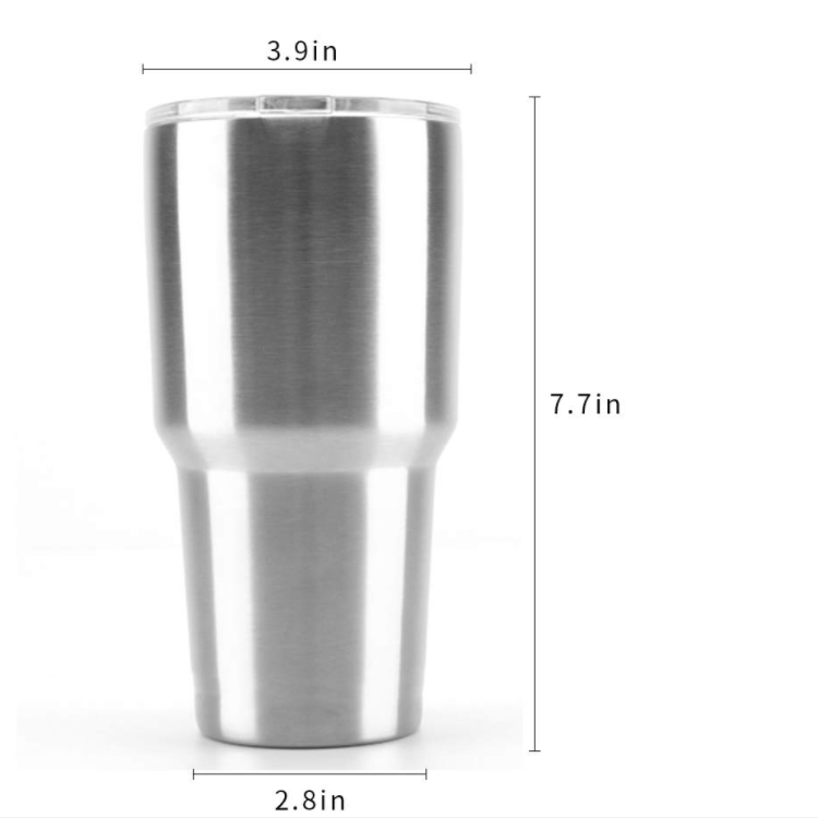 Food Grade Stainless Steel Tumbler With Splash Proof Lid9.9*19.55*7.11 Cm