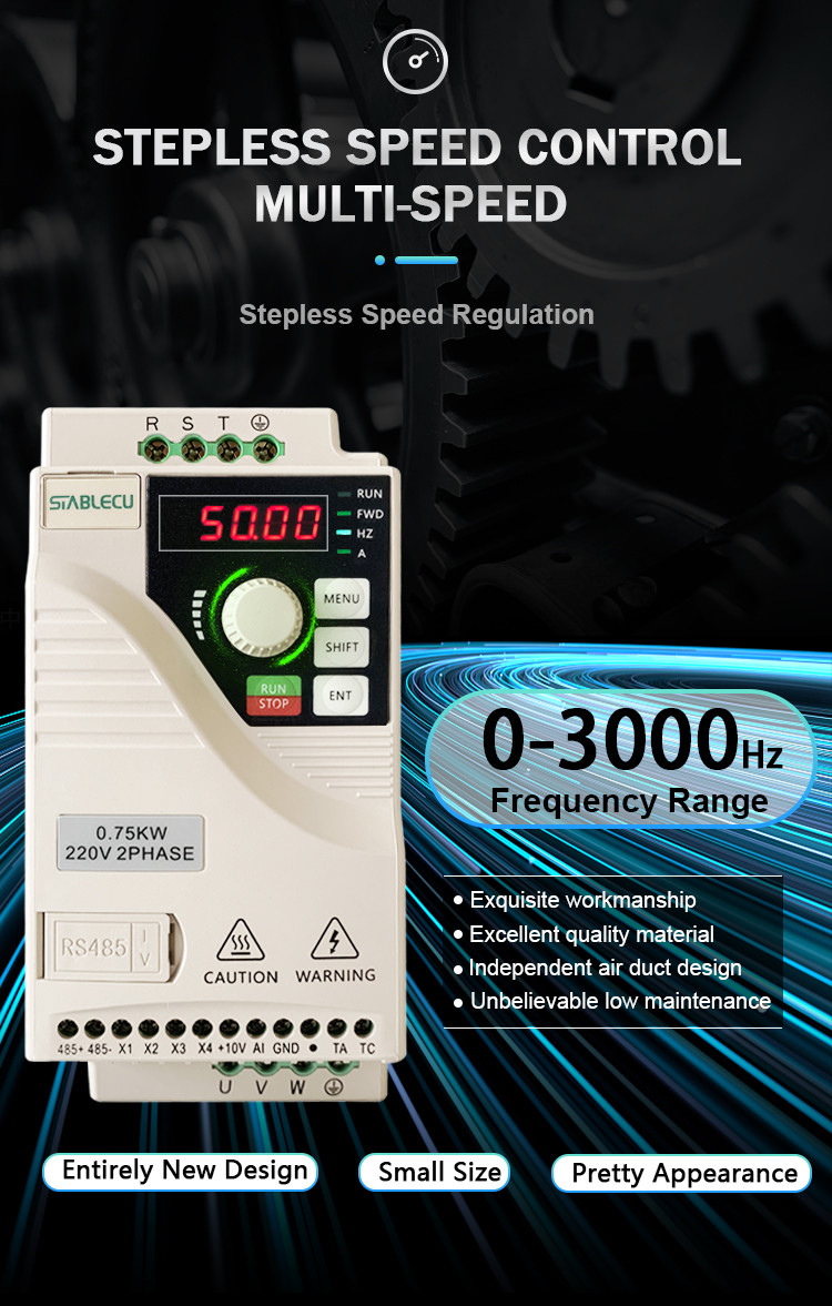 380V 220V Single Phase Frequency Inverter , 0.75KW 1 Phase Frequency Converter