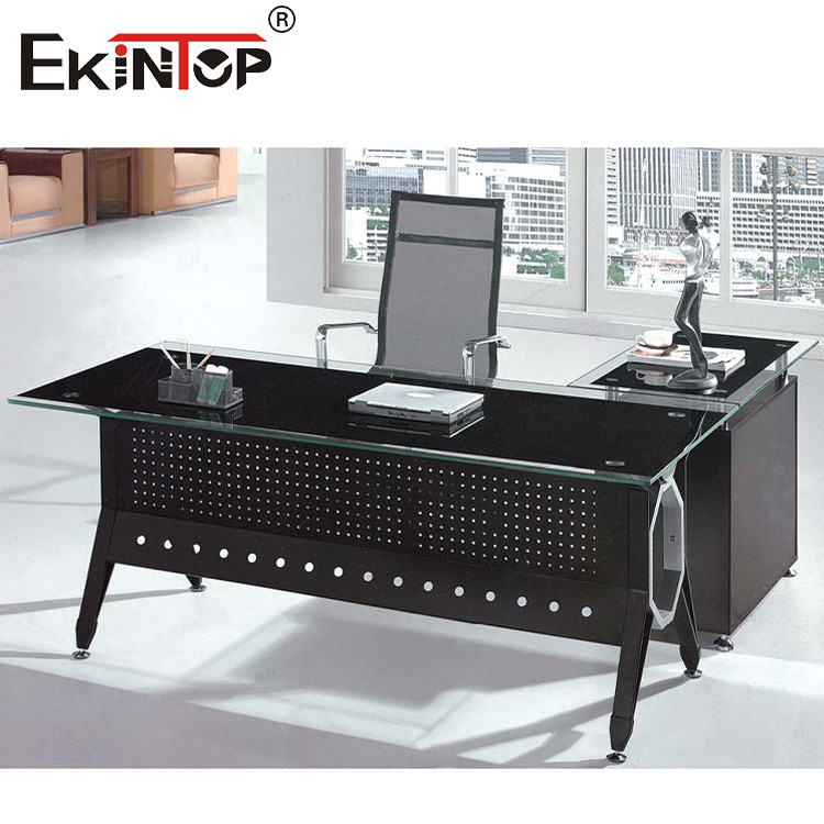 glass l shaped desk