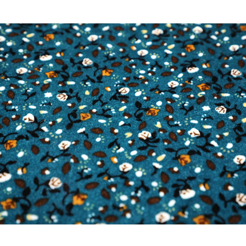 Cartoon Flower Korean Velvet Fabric 150gsm 75D 72F