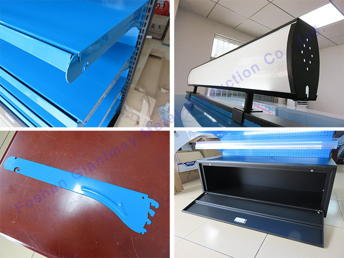Double Sides LED Light Metal Rack Pegboard Display Stand