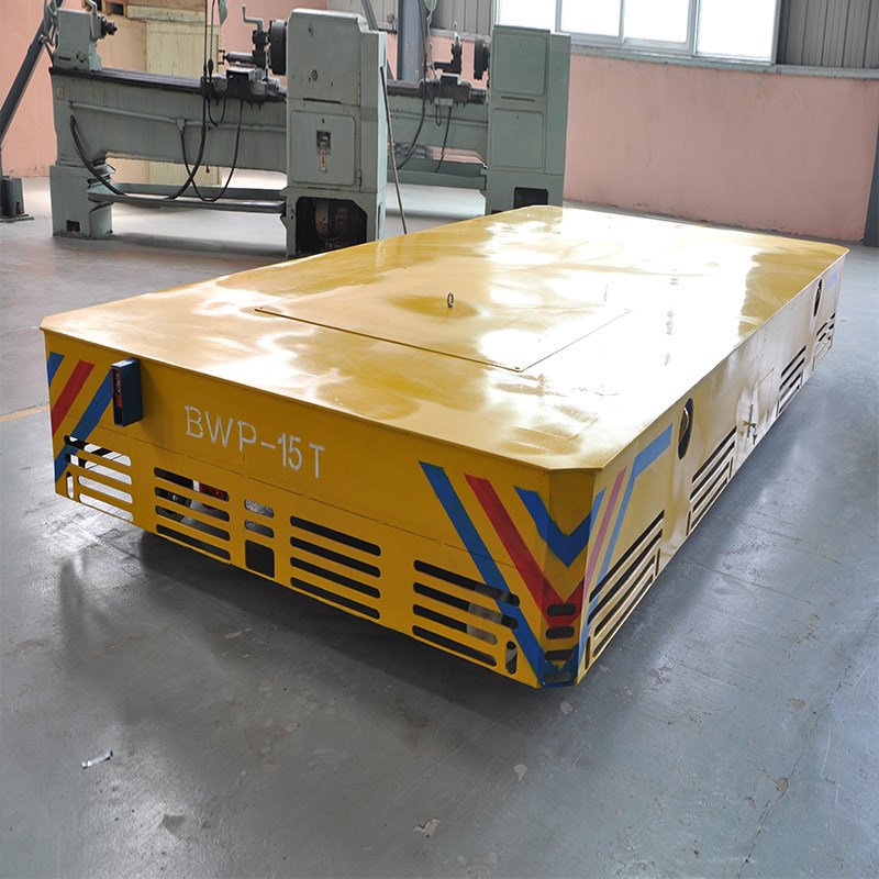  automated low flatbed trackless transfer cart