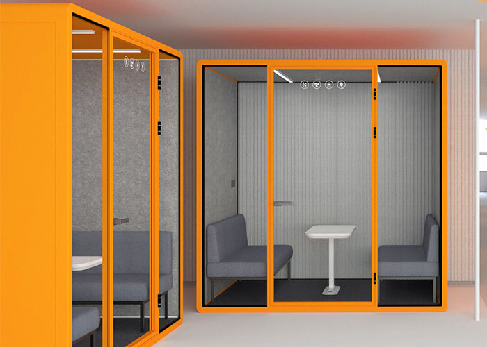 Acoustic Soundproof Office Booth Solid Panel Sound Insulation Booth Customized