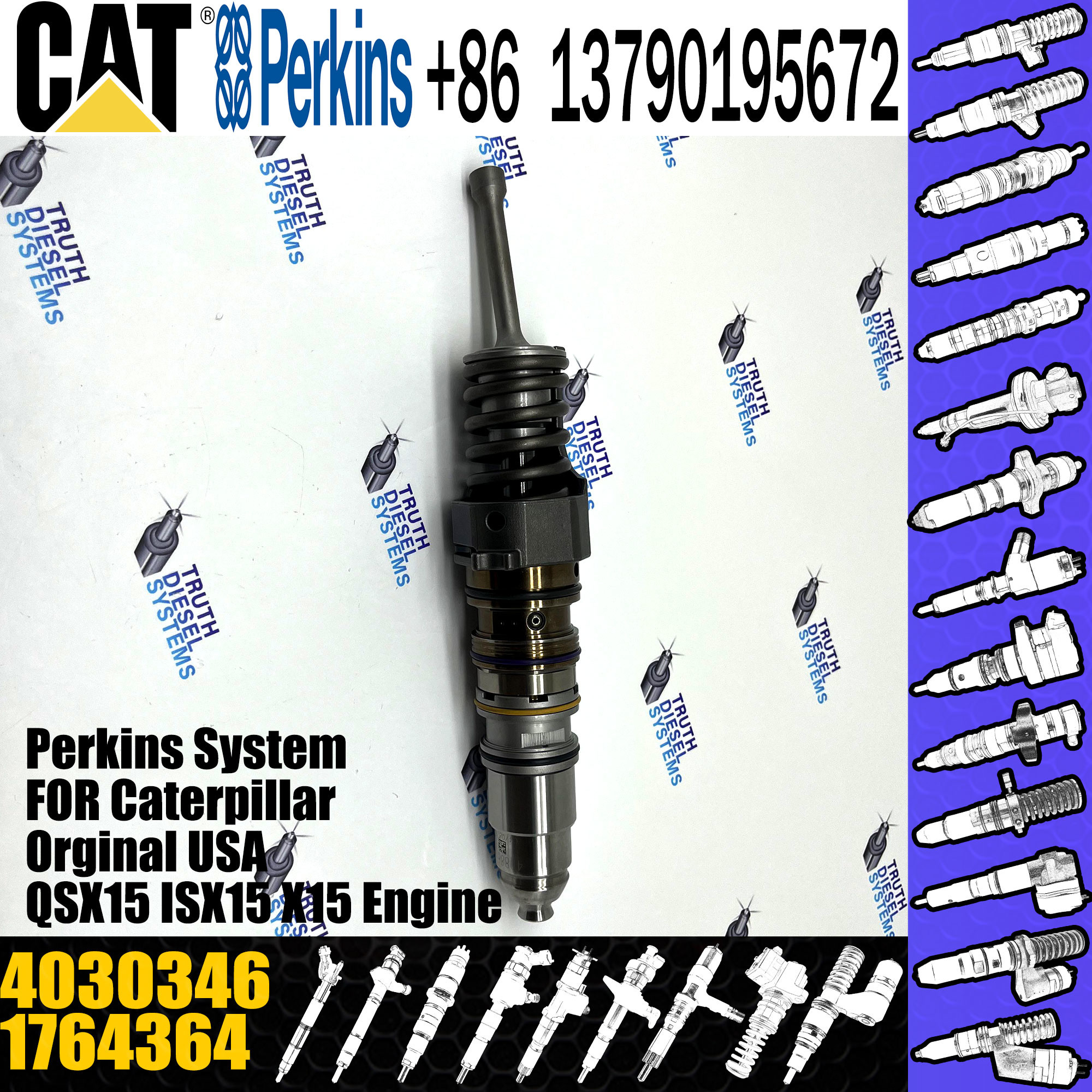 Huida Engine Spare Parts Fuel Injector 1764364 1764365 1846348 4030346