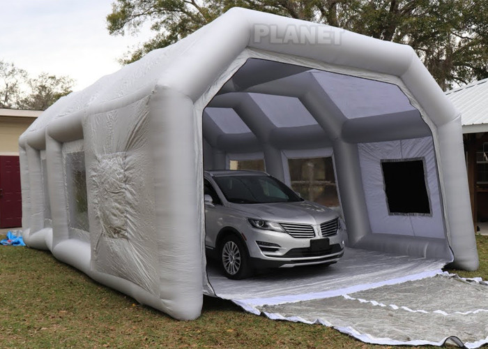 Portable Silver Custom Size Inflatable Car Workstation Spray Paint Booth Tan Spray Painting Booths For Cars