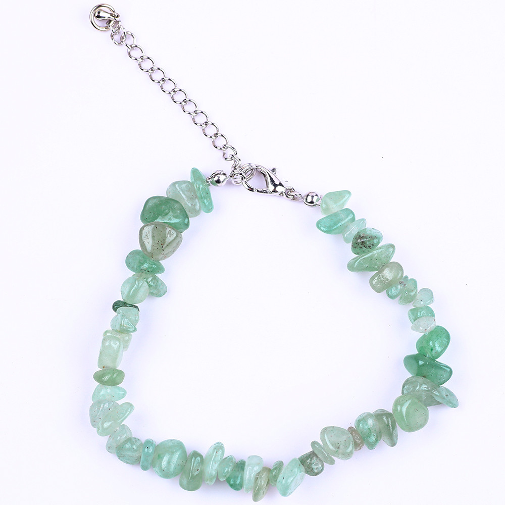 Adjustable Natural Gemstone Irregular Chips Gravel Stone Bracelet Healing Energy Jewelry