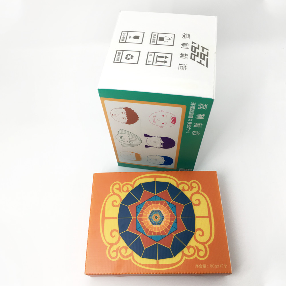 Flexo Finish Corrugated Plastic Carton Moisture Resistance Decorated Gift Box