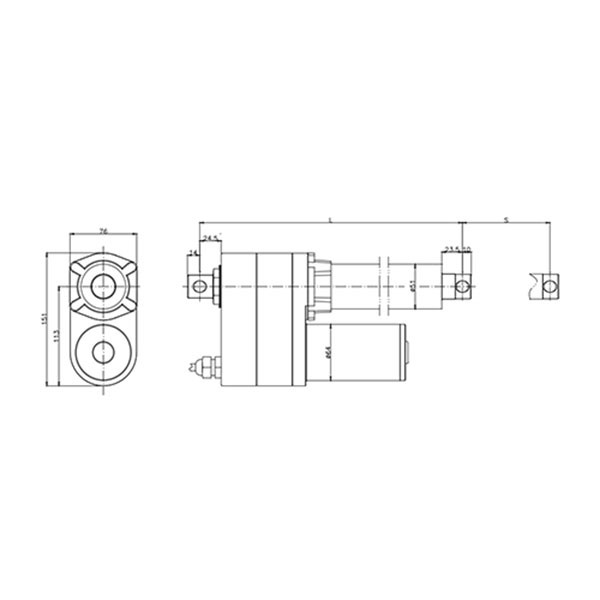 24V Industrial Heavy Duty Linear Actuators 7000N 350mm Stroke 12V