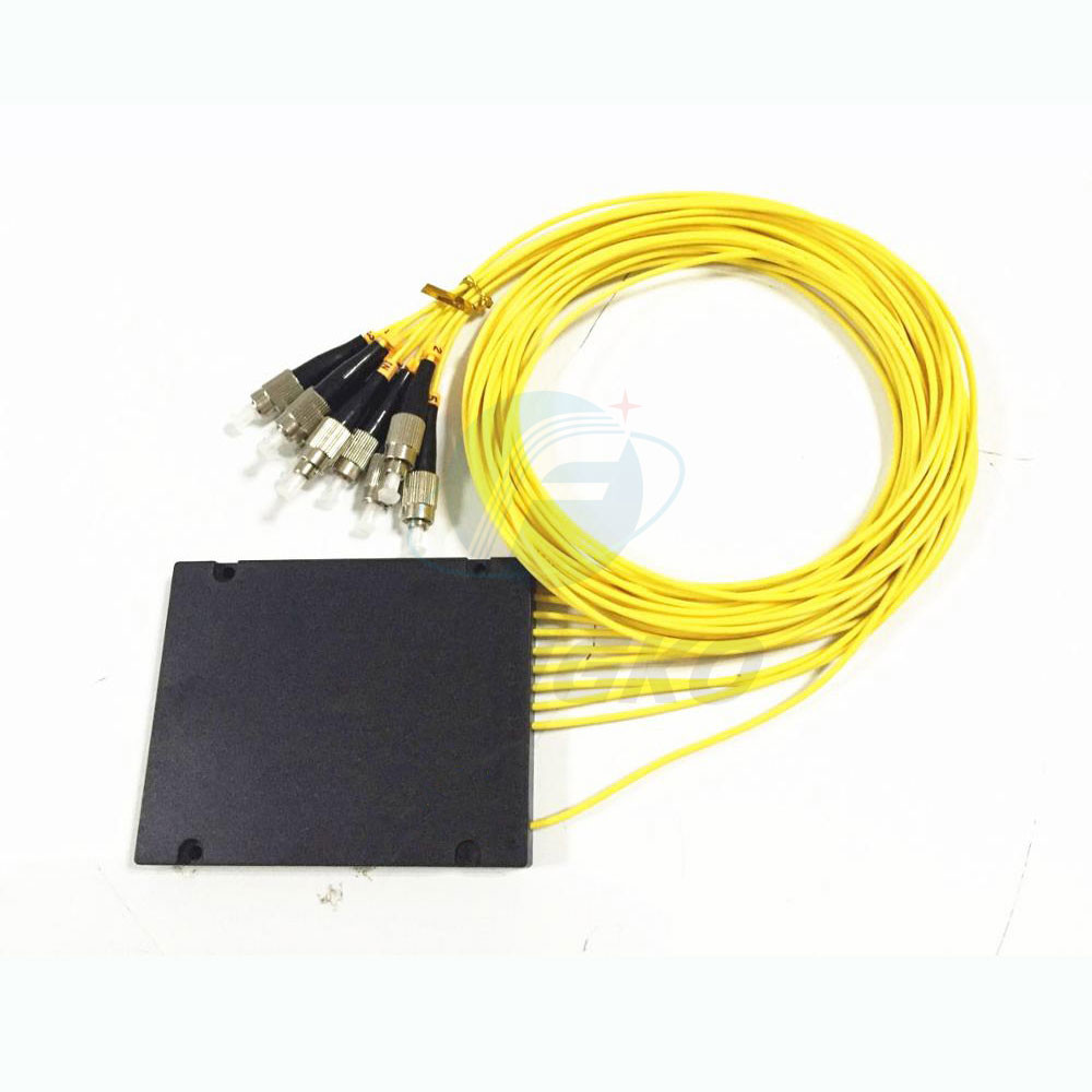 Fc Upc 1x8 Plc Internet Singlemode Fiber Optic Splitter Abs Cassette Type