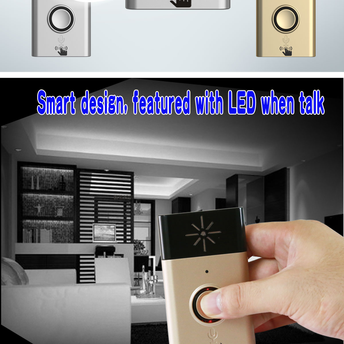 new arrival press to talk wireless door bell