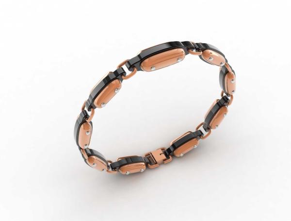 Top Quality Europe Fashion Stainless Steel Genuine Leather Silicone Bangle
