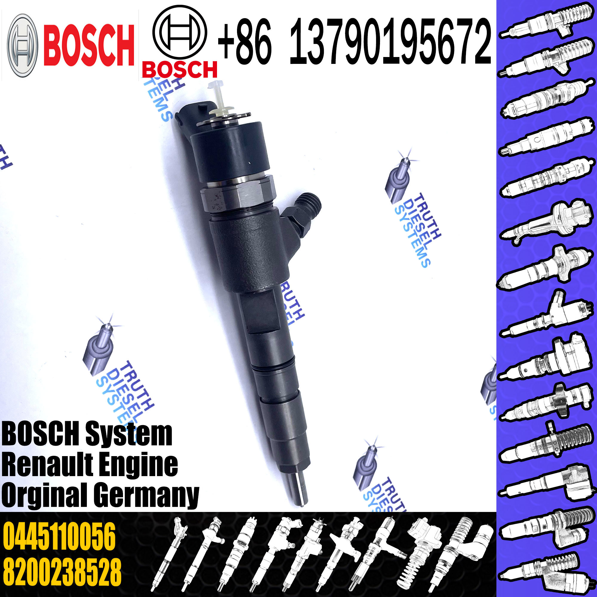 0445110021 Diesel Engine Injector 0445110056 Fuel Injection Systems