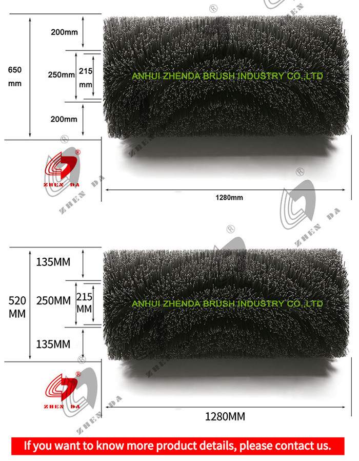 Factory Direct Sales 1280mm Road Sweeper Brush 38KG For Dulveo 3000 Sweeper