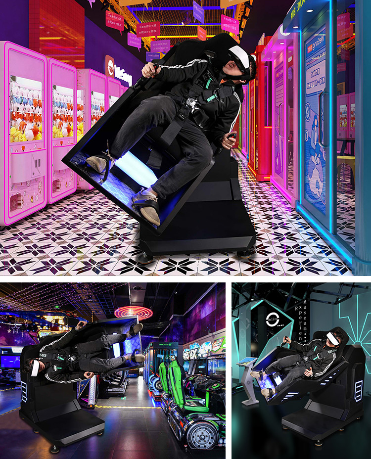 Roller Coaster Virtual Reality Amusement Park Rides 9D 220V Shooting Game Simulator