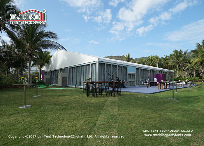Aluminum Outdoor Event Tents With Glass Sidewall For Meeting Event , Outdoor Party Tents