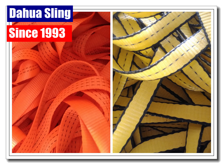 Orange 100 % Polyester Webbing Roll For Heavy Duty Lifting Sling