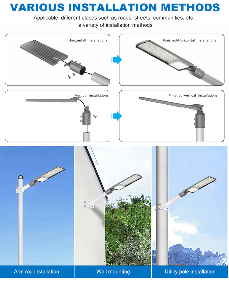 Adjustable Waterproof IP65 Outdoor Highway Road Lighting Energy-Saving Aluminum Housing