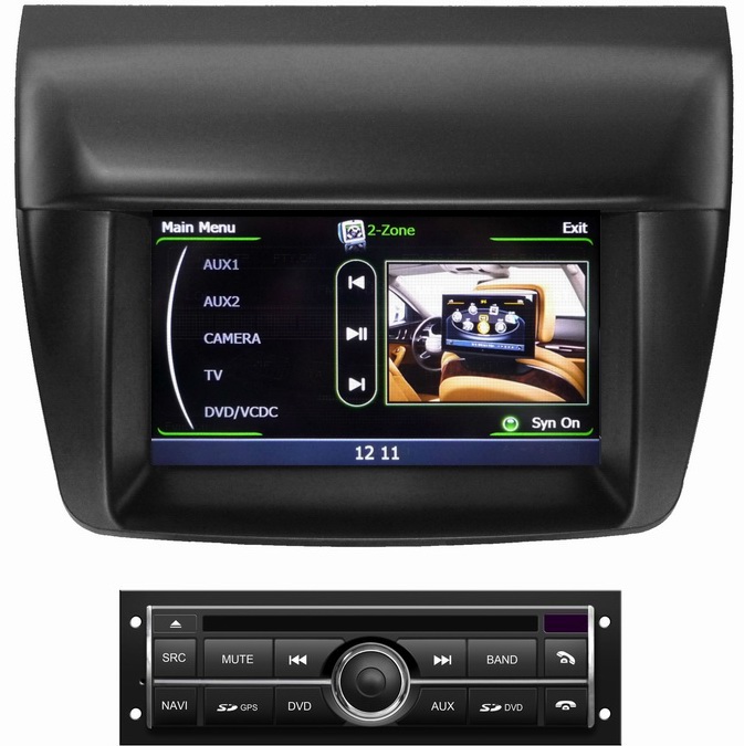 Car navigation system for Mitsubishi L200 (Low) with smart TV phonebook OCB-0941-1