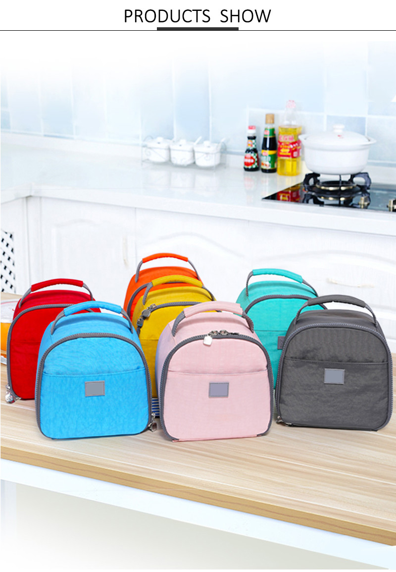 Portable Round Pink Freezable Lunch Bags For Women