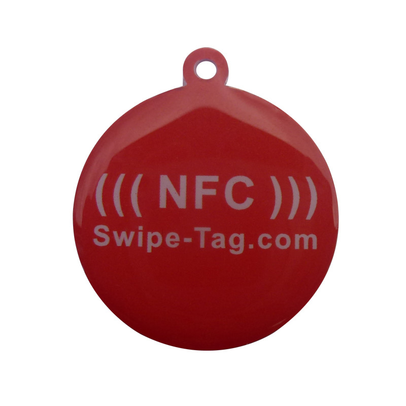 HF NFC NFC213 RFID Disk Tag , QR Code And URL Encoding RFID Pet Tag